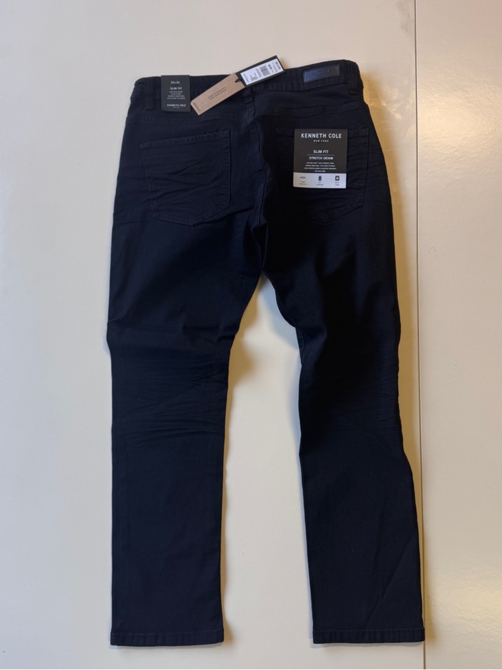 Kenneth Cole Slim Straight Black Men's Jeans